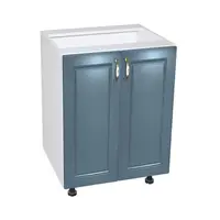Corp inferior 60 cu 2 usi Zebra MDF Albastru drept