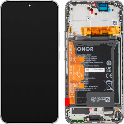 Display cu Touchscreen Honor 400, cu Rama si Acumulator, Alb (Meteor Silver), Service Pack 0235APNN