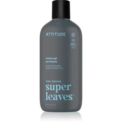 Attitude Super Leaves Men Shower Gel gel de duș pentru barbati Eucalyptus & Sage 415 ml