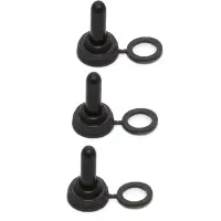 Set 3 capisoane ermetice din silicon negru pentru comutatoare cu brat 16.5x26mm M`N`C 09013-3