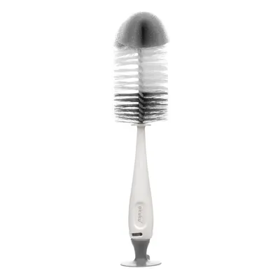 Set perii pentru biberoane si tetine Akuku Gri cu burete incorporat si ventuza fixare, fara bpa, dimensiune 26x11x6 cm