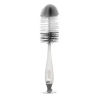 Set perii pentru biberoane si tetine Akuku Gri cu burete incorporat si ventuza fixare, fara bpa, dimensiune 26x11x6 cm