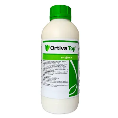 Ortiva Top 100 ml fungicid contact/ sistemic local/ translaminar cu spectru larg, Syngenta (tomate, vinete, ardei, fasole, conopida, morcov, ridichi, telina, hrean, dovlecel, castraveti, salata, pepeni, capsun, zmeur, ceapa, mazare) - Default Title
