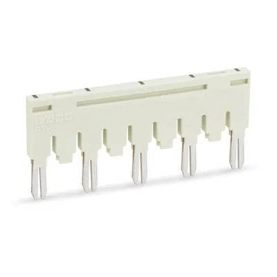 Ready-made push-in type jumper bar; insulated; 1-3-5-7-9; Nominal current 18 A; light gray