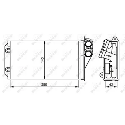 Schimbator caldura, incalzire habitaclu NRF 54305