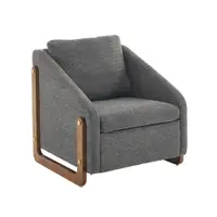 Scaun modern de accent pentru living, Gri | Aosom Romania