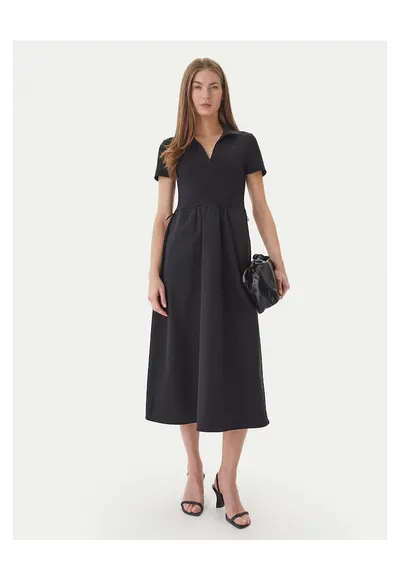 Rochie casual - nylon - negru