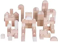 Blocuri de construcții din lemn Bigjigs - 100 de piese