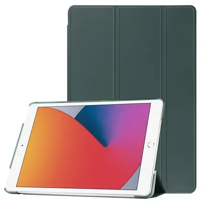 Husa protectie tip Flip pentru iPad Mini 4/5, Model Carte, Verde inchis Engros