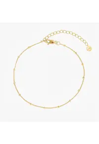 Bratara de picior din argint Golden Beaded