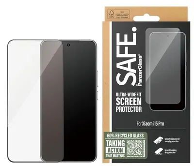 Protector de sticlă SAFE - Ultra Wide Fit, Redmi 15 Pro, transparent