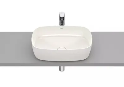 Lavoar Roca Inspira A327500650, montare pe blat, 50 x 37 cm, FineCeramic, Bej