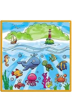Lumea oceanelor. Poster lavabil de colorat