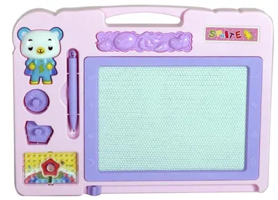 Tablă magică de desen Raya Toys - Raya Toys - dubla, roz