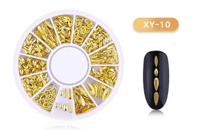 Disc 3d Nail Art Gold - 10