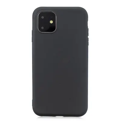 Husa protectiva Compatibila cu iPhone 11, neagra, material semi-moale tpu, model Frosted Solid, subtire si usoara Engros