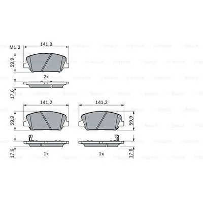 Set placute frana, frana disc BOSCH 0 986 494 979