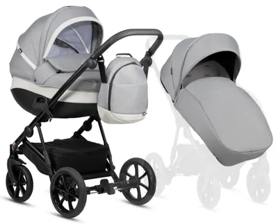 Carucior pentru copii 2 in 1 Buba - Zaza 2, Warm Grey