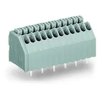 PCB terminal block; push-button; 0.5 mm²; Pin spacing 2.5 mm; 18-pole; Push-in CAGE CLAMP®; 0,50 mm²; blue