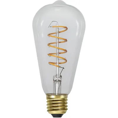 Bec LED/cu filament E27, cu lumină caldă și intensitate reglabilă 4 W Spiral Filament – Star Trading