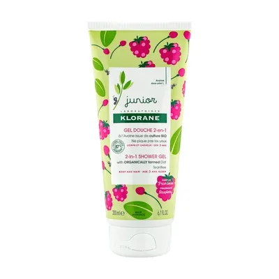 Gel de dus cu aroma de zmeura, Klorane Junior | 200 ml