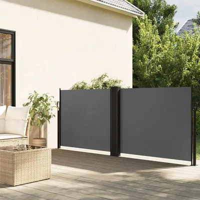 vidaXL Copertină laterală retractabilă, antracit, 120 x 600 cm