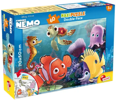 Puzzle cu două fețe Lisciani de colorat din 60 piese - Nemo
