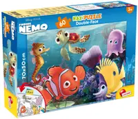 Puzzle cu două fețe Lisciani de colorat din 60 piese - Nemo