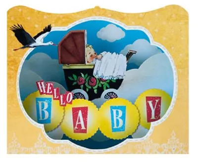 Felicitare Gespaensterwald 3D -Hello Baby