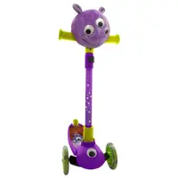 Trotineta cu 3 roti si animalut de plus K3YRIDERS Monster Eyes Purpy