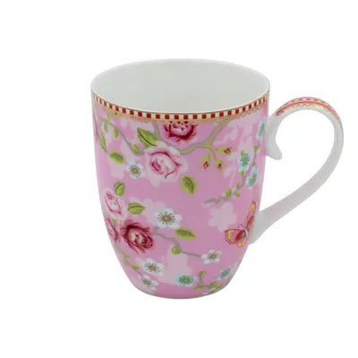 Cană porțelan, Pip Studio, colecția Chinese Rose, pink, 350ml