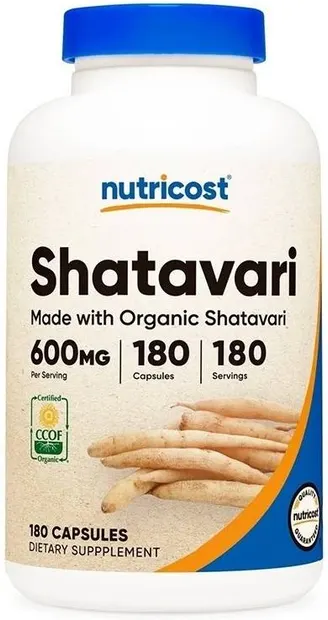 Shatavari, 600 mg, 180 capsule, Nutricost