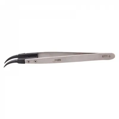 Penseta antistatica cu varf indoit JeTech ETT-3, 130 mm