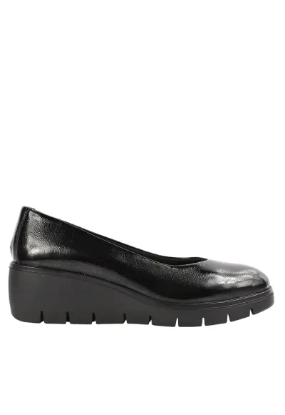 Pantofi casual - dama - 855440 negru - piele lacuita - platforma - Negru