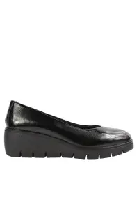 Pantofi casual - dama - 855440 negru - piele lacuita - platforma - Negru
