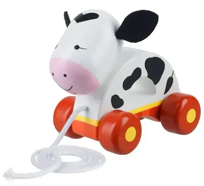 Jucărie de tragere din lemn Orange Tree Toys - Vițică