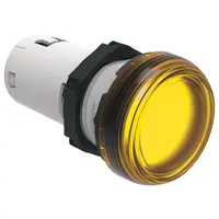 Lampa Semnalizare cu Led, Steady Light Ø22mm Platinum Series, Yellow, 120vac