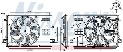 Ventilator Radiator (cu Carcasa) Potrivit Ds Ds 4 Ii, Ds 7; Citroen Berlingo, Berlingo Minivan, C4 Grand Picasso Ii, C4 Picasso Ii, C4 Spacetourer, C5 Aircross, C5 X, Grand C4 Spacetourer 1.2-Electric
