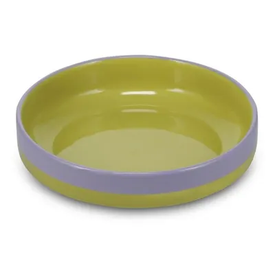 Farfurie verde/mov adâncă din gresie ø 21 cm Duo – ONA