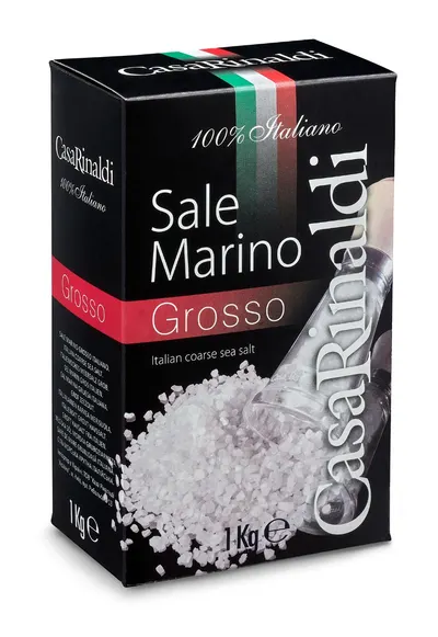 Sare de mare grunjoasa neiodata pentru gatit, 1kg, Casa Rinaldi