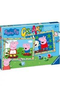 Pictura pe numere. 2 sabloane Peppa Pig