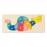 Puzzle 3D din Lemn Dinozaur, 12 Piese