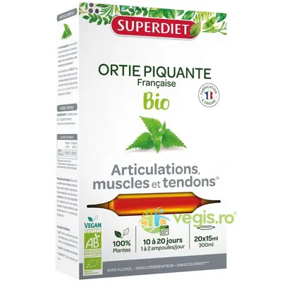 Urzica pentru Articulatii Ecologice/Bio 20 fiole x 15ml