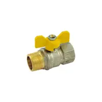 Robinet sfera pentru gaz Tornado M/F 1/2'' cu fluture galben