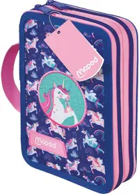 Penar cu rechizite Maped – Unicorn, 2 fermoare
