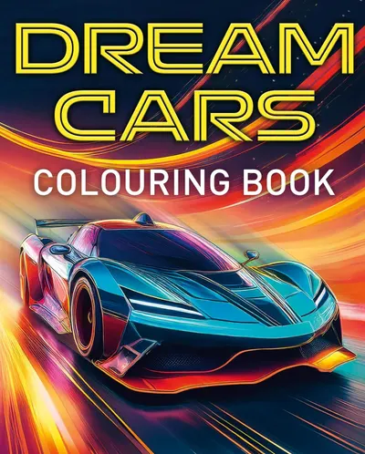 Carte de colorat Arcturus - Dream Cars Colouring Book
