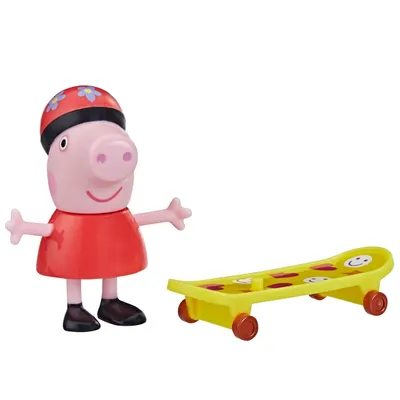 Figurina - Peppa Pig cu skateboard