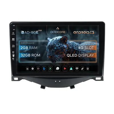 Navigatie Citroen C1 Peugeot 108 Toyota AYGO (2014-2022), Android, E-Octacore 2GB RAM + 32GB ROM, 9 Inch - AD-BGE9002+AD-BGRKIT101
