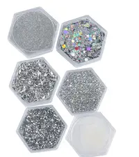 Set 6 Nail Art NailsUp – Glitter & Foil Mix Metalic