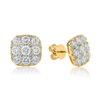 Cercei din aur galben cu diamante de 2.3ct